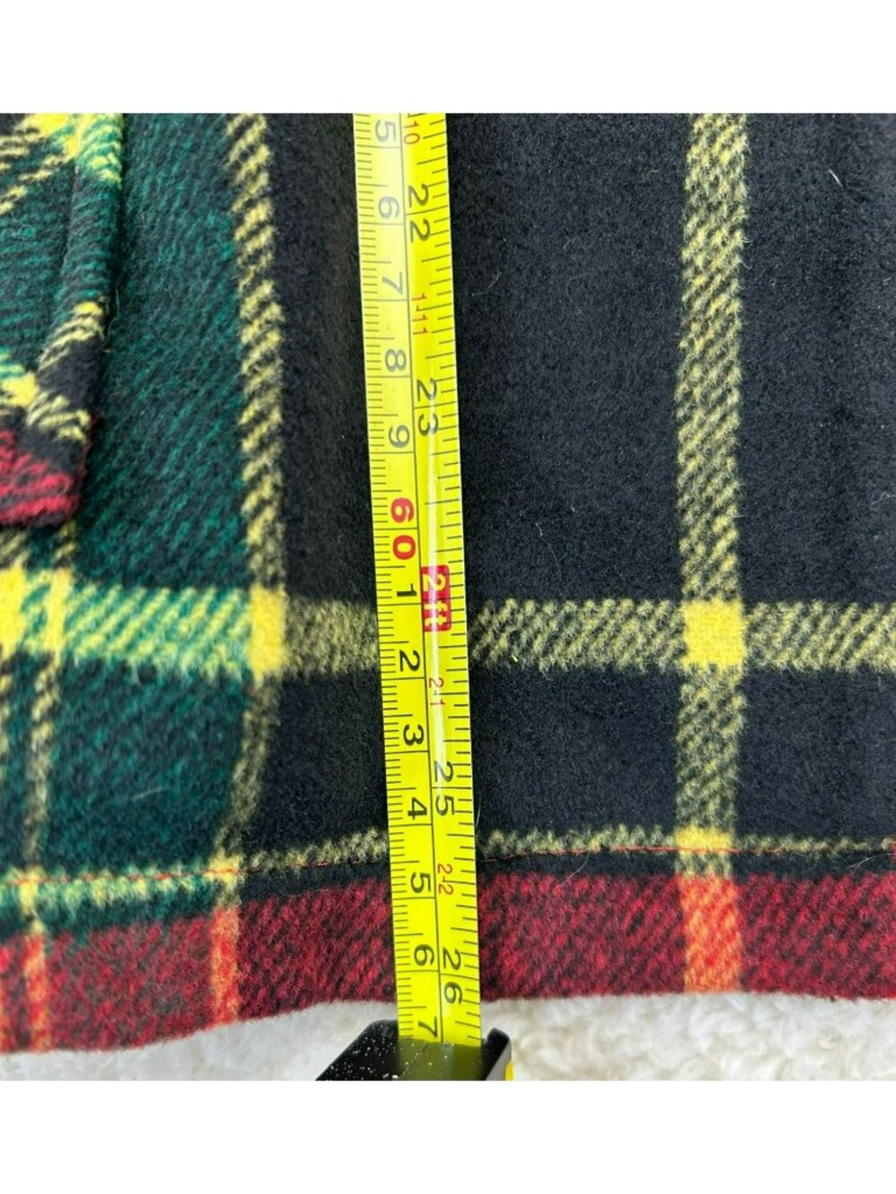 Astro Bettie Womens Plaid Button-Up Jacket Red & Black Wool Blend Size L Pre-Own - Picture 2 of 5
